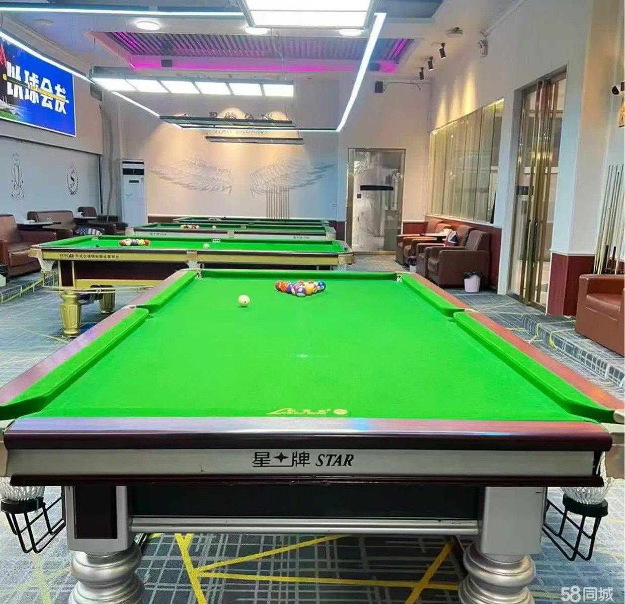 （转让）台球厅转让。房租可月付